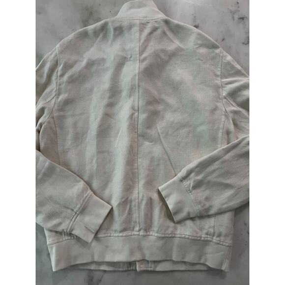 $4000 Brunello Cucinelli Ivory Bomber Jacket Linen Blend IT50 US M/L - Picture 14 of 16